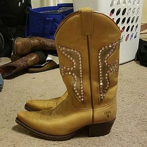 Frye studded boots
